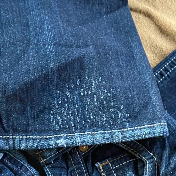 MEK denim JEANS -boot cut lightly faded/distressed size27/34 - Picture 10 of 13